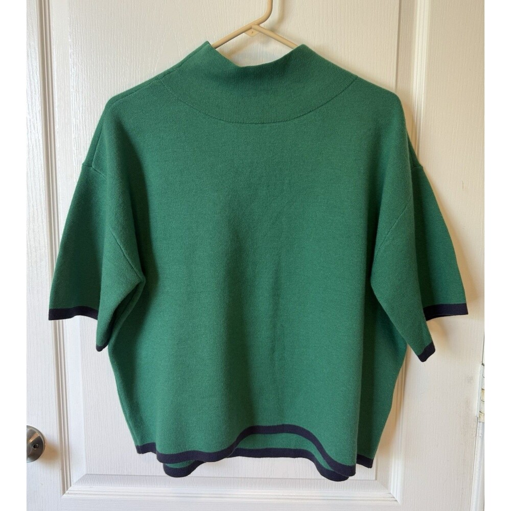 Anthropologie Maeve Pullover Sweater Mock Neck Size Small Green